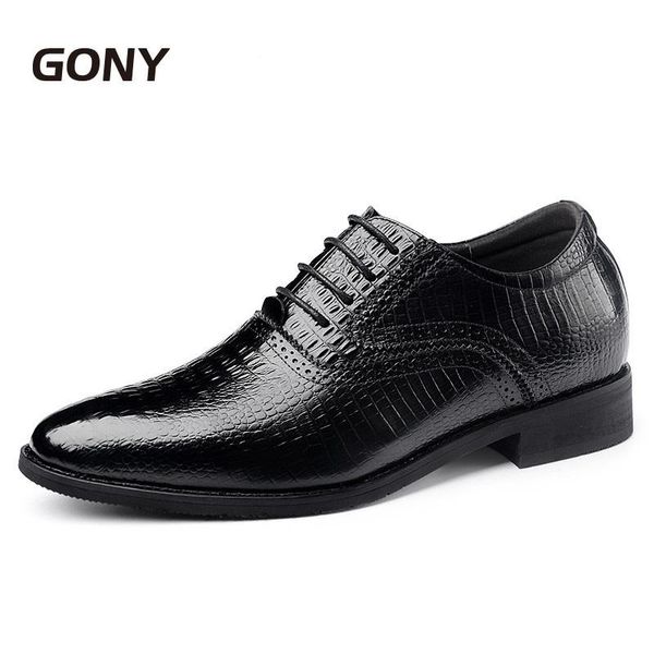 dress shoes genuine leather men's height increase elevator for groom grow taller 6cm invisibly color black/brown
dress shoes genuine leather men's height increase elevator for groom grow taller 6cm invisibly color black/brown