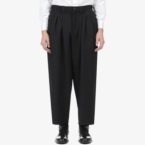 men's pants designer original brand small feet ninth simple loose pile pleated large size tapered, Black
men's pants designer original brand small feet ninth simple loose pile pleated large size tapered, Black