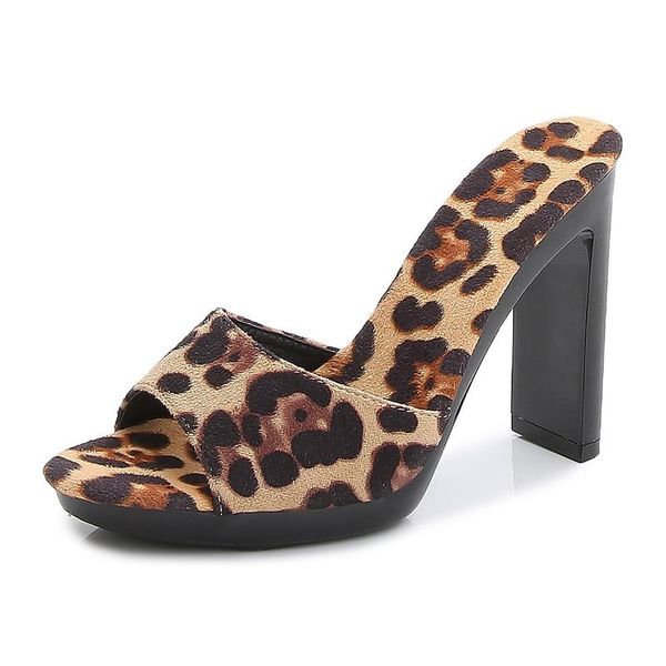 2021 new summer female slippers fashion flock platform super high square heels big yard leopard peep toe ladies party shoes, Black
2021 new summer female slippers fashion flock platform super high square heels big yard leopard peep toe ladies party shoes, Black