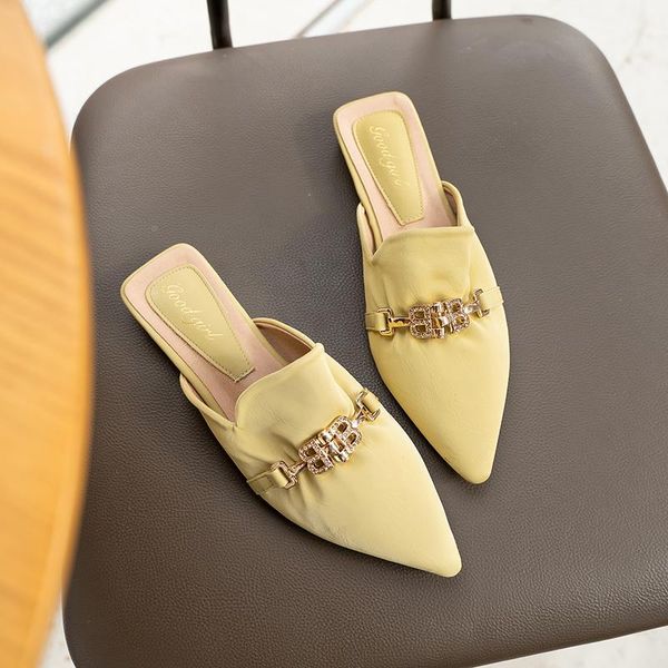 new ladies slippers 2021 spring fashion half slippers elegant pleated pointed flat mules outdoor casual sandals and, Black
new ladies slippers 2021 spring fashion half slippers elegant pleated pointed flat mules outdoor casual sandals and, Black