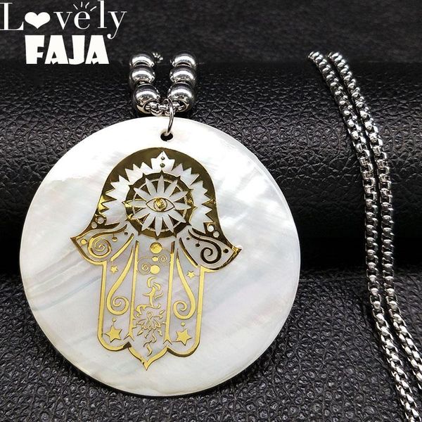 pendant necklaces 2021 islam hamsa hand stainless steel sell necklace for women gold color big long jewelry bisuteria mujer n18439, Silver
pendant necklaces 2021 islam hamsa hand stainless steel sell necklace for women gold color big long jewelry bisuteria mujer n18439, Silver