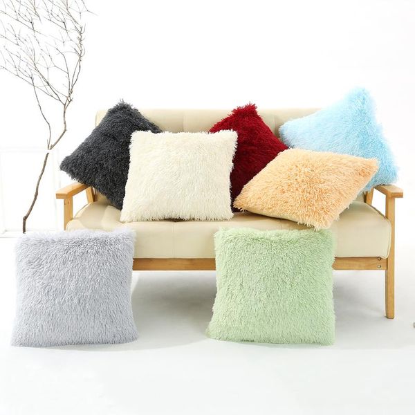 45x45cm plush cushion cover solid colour shaggy pillow case home decor soft fur pillowcase for bedroom sofa pad living room d30 
45x45cm plush cushion cover solid colour shaggy pillow case home decor soft fur pillowcase for bedroom sofa pad living room d30