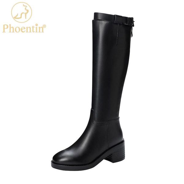 boots phoentin women's knee high riding back zipper round toe genuine leather autumn winter fashion long boot black ft1729
boots phoentin women's knee high riding back zipper round toe genuine leather autumn winter fashion long boot black ft1729