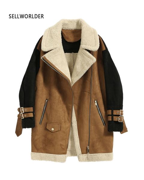 women's jackets 2021 winter women sellworlder thicken coat long sleeves lamb cashmere warm jacket, Black;brown
women's jackets 2021 winter women sellworlder thicken coat long sleeves lamb cashmere warm jacket, Black;brown