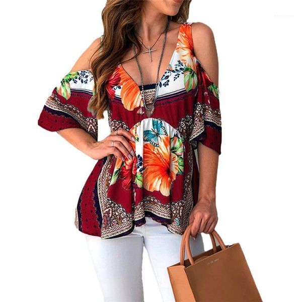 summer women's blouse plus size 3xl v neck floral print shirts cold shoulder beach feminina blusas sj1633x blouses &, White
summer women's blouse plus size 3xl v neck floral print shirts cold shoulder beach feminina blusas sj1633x blouses &, White
