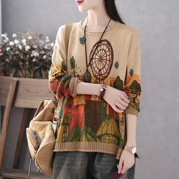 women's sweaters 2021 winter sweater woman pullovers windmill printed long sleeve casual loose, White;black
women's sweaters 2021 winter sweater woman pullovers windmill printed long sleeve casual loose, White;black