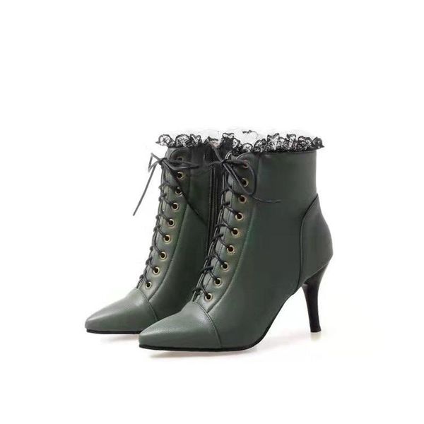 boots women's fine heel lace up short 2021 autumn winter pointed belt buckle versatile, Black
boots women's fine heel lace up short 2021 autumn winter pointed belt buckle versatile, Black