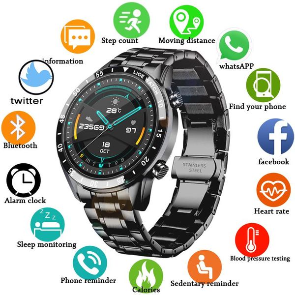 smart watches lige 2021 full circle touch screen steel band luxury call men watch waterproof sport activity fitness watch+box
smart watches lige 2021 full circle touch screen steel band luxury call men watch waterproof sport activity fitness watch+box