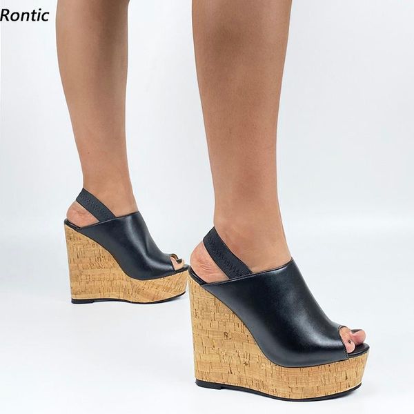 dress shoes rontic arrival handmade women platform sandals comfort wedges heels open toe elegant black us size 5-20
dress shoes rontic arrival handmade women platform sandals comfort wedges heels open toe elegant black us size 5-20