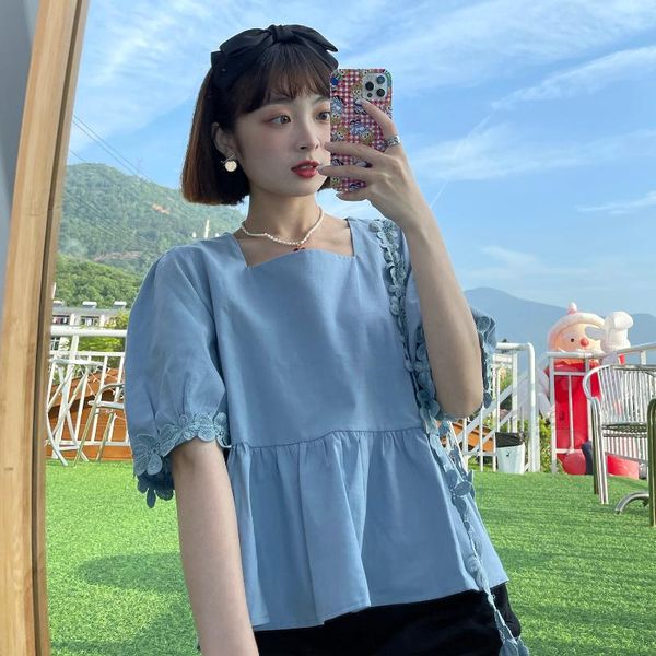 women's blouses & shirts 2021 korean version of the girly style puff sleeves net color square collar was thin and versatile blouse, White
women's blouses & shirts 2021 korean version of the girly style puff sleeves net color square collar was thin and versatile blouse, White