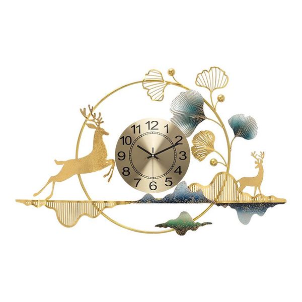 new chinese wrought iron ginkgo leaf deer wall clocks home livingroom wall mural crafts art l lobby sticker decoration
new chinese wrought iron ginkgo leaf deer wall clocks home livingroom wall mural crafts art l lobby sticker decoration
