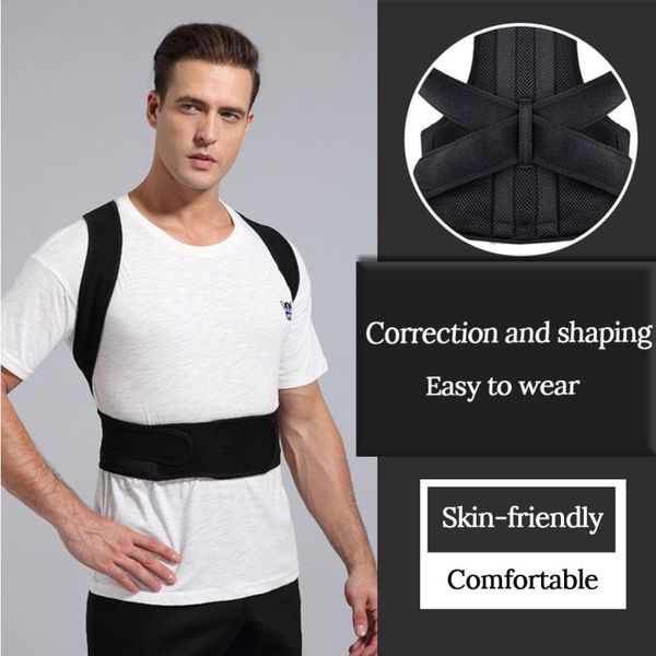 back support posture corrector with plate spinal hunchback breathable adjustable belt for strap guards shoulder brace corset, Black;blue
back support posture corrector with plate spinal hunchback breathable adjustable belt for strap guards shoulder brace corset, Black;blue