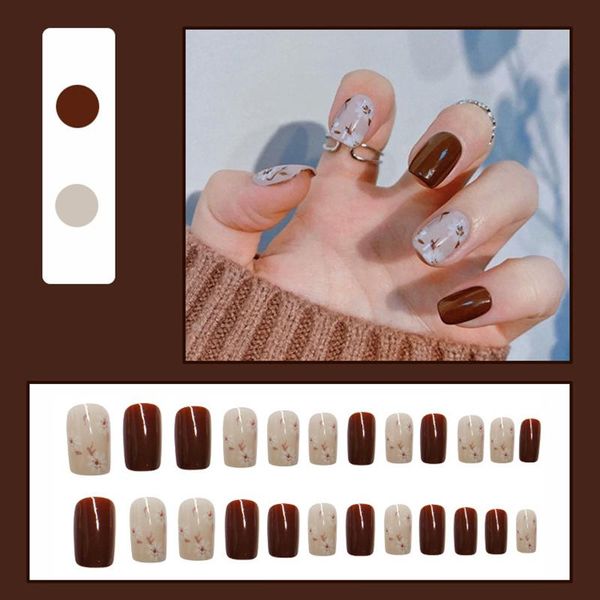 false nails 24pcs white and red floral wear short paragraph fashion manicure patch save time wearable nail fre-drop, Red;gold
false nails 24pcs white and red floral wear short paragraph fashion manicure patch save time wearable nail fre-drop, Red;gold