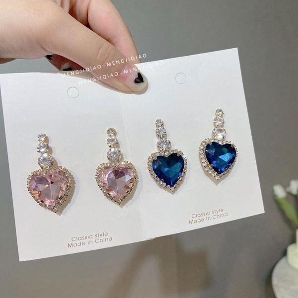 dangle & chandelier mengjiqiao korean sweet luxury blue heart crystal drop earrings women fashion brincos pendientes party jewelry gifts, Silver
dangle & chandelier mengjiqiao korean sweet luxury blue heart crystal drop earrings women fashion brincos pendientes party jewelry gifts, Silver