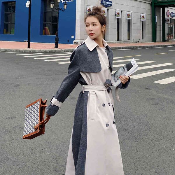 women's trench coats double-breasted brand long trench coat with lady duster belt spring outerwear women's warm coarse clothing sh, Tan;black
women's trench coats double-breasted brand long trench coat with lady duster belt spring outerwear women's warm coarse clothing sh, Tan;black