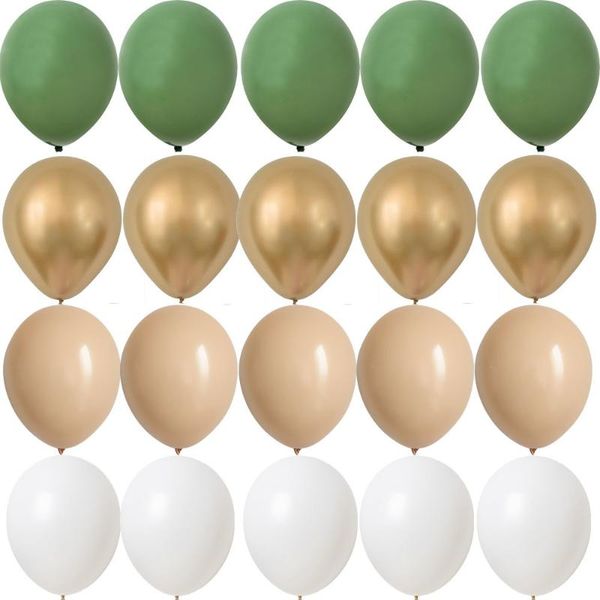 party decoration 20pcs 10inch balloon kit retro green white gold balls for birthday wedding anniversary jungle summer decor home supplies
party decoration 20pcs 10inch balloon kit retro green white gold balls for birthday wedding anniversary jungle summer decor home supplies