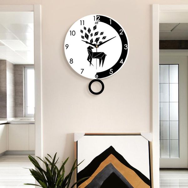 wall clocks elk pattern clock stylish decorative art decor for home office living room bedroom
wall clocks elk pattern clock stylish decorative art decor for home office living room bedroom