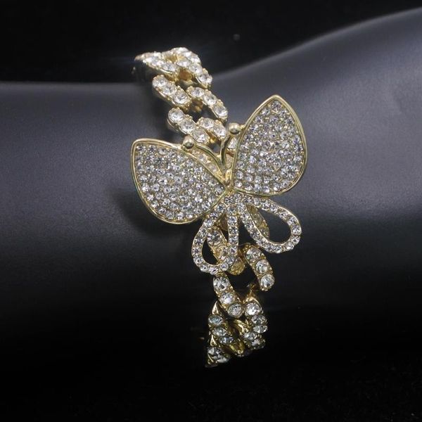 link, chain 2021 fashion iced out bling cz women jewelry hip hop miami cuban link gold silver color pink butterfly bracelet gift, Black
link, chain 2021 fashion iced out bling cz women jewelry hip hop miami cuban link gold silver color pink butterfly bracelet gift, Black