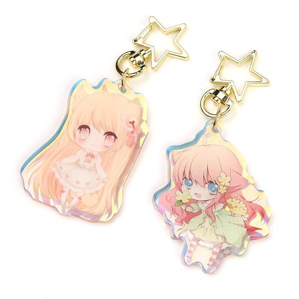 keychains wholesale vograce oem design custom acrylic rainbow keychain transparent clear colorful epoxy charms as gift, Silver
keychains wholesale vograce oem design custom acrylic rainbow keychain transparent clear colorful epoxy charms as gift, Silver