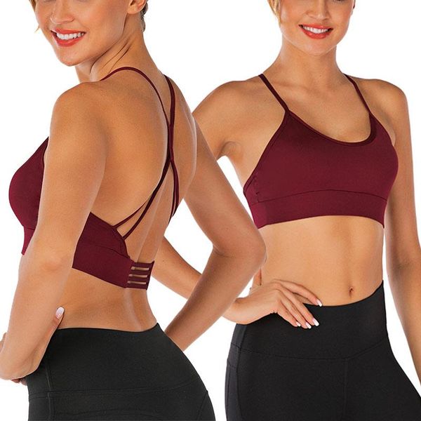 womens yoga sports running bra crop vest stretch bras with removable pads ldf668, White;black
womens yoga sports running bra crop vest stretch bras with removable pads ldf668, White;black