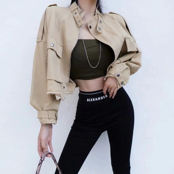 lb8804 paragraphs - 20 qiu han edition loose favors big flash jacket pocket brief paragraph small coat, Black;brown
lb8804 paragraphs - 20 qiu han edition loose favors big flash jacket pocket brief paragraph small coat, Black;brown