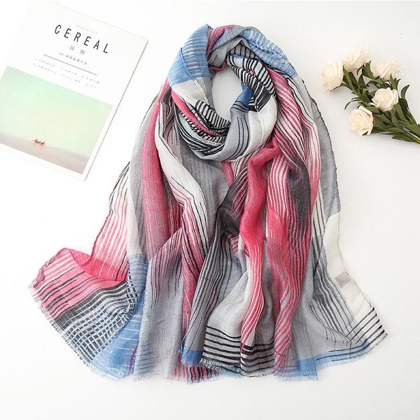 scarves est printed striped hijabs plaid polyester scarf female geometric muslim head wraps long shawls 6 colors 1pc retail, Blue;gray
scarves est printed striped hijabs plaid polyester scarf female geometric muslim head wraps long shawls 6 colors 1pc retail, Blue;gray
