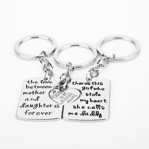 keychains mom daddy girl 3 pcs key chain love between mother father daughter alloy keychain accessories pendant ring charms, Silver
keychains mom daddy girl 3 pcs key chain love between mother father daughter alloy keychain accessories pendant ring charms, Silver