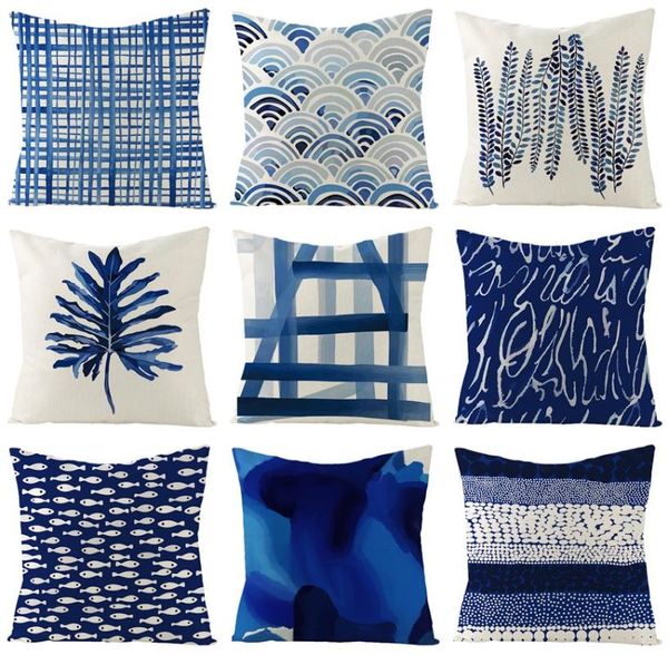 cushion/decorative pillow blue geometry cushion cover ink painting leaf abstract throw pillows sofa home decorative linen case 45*45cm
cushion/decorative pillow blue geometry cushion cover ink painting leaf abstract throw pillows sofa home decorative linen case 45*45cm