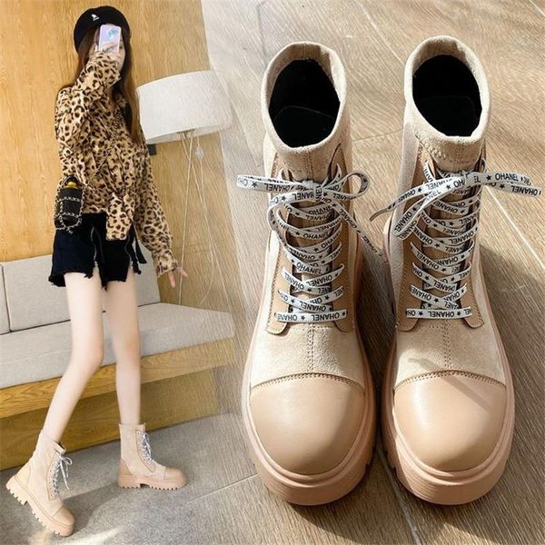 boots spring autumn women leather boot 2021 fashion ankle lace up wear-resistant non-slip casual sneaker, Black
boots spring autumn women leather boot 2021 fashion ankle lace up wear-resistant non-slip casual sneaker, Black