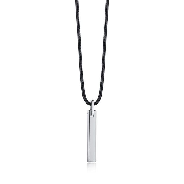 pendant necklaces 2021 simple and trendy male one-word glossy tungsten steel plain strip temperament wax rope necklace suitable for men, Silver
pendant necklaces 2021 simple and trendy male one-word glossy tungsten steel plain strip temperament wax rope necklace suitable for men, Silver