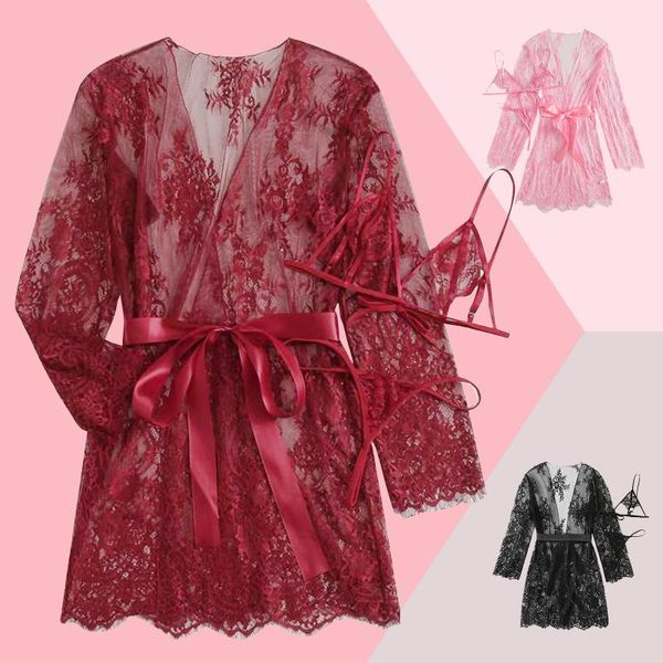 women's robes underwear lace robe bikini babydoll mesh lace hollow see through kimono bathrobe elegant homewear pijamas, Black;red
women's robes underwear lace robe bikini babydoll mesh lace hollow see through kimono bathrobe elegant homewear pijamas, Black;red