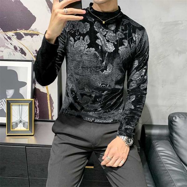 autumn velour men t-shirt half turtleneck long sleeve slim fit t shirt streetwear casual tees business social men clothing 210527, White;black
autumn velour men t-shirt half turtleneck long sleeve slim fit t shirt streetwear casual tees business social men clothing 210527, White;black