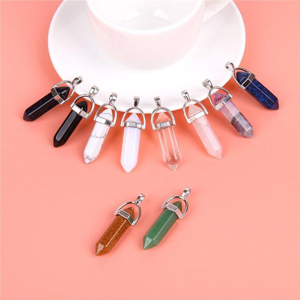 charms wholesale natural quartz crystal stone hexagonal prism point chakra healing pendent for women necklace jewelry, Bronze;silver
charms wholesale natural quartz crystal stone hexagonal prism point chakra healing pendent for women necklace jewelry, Bronze;silver
