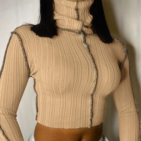 women's t-shirt zoulv 2021 spring autumn long sleeve high neck crop winter women fashion streetwear patchwork club goth tees tshirt, White
women's t-shirt zoulv 2021 spring autumn long sleeve high neck crop winter women fashion streetwear patchwork club goth tees tshirt, White