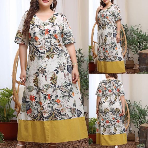 casual dresses summer for women 2021 print color combination v-neck short sleeve cotton and linen dress robe femme y2k, Black;gray
casual dresses summer for women 2021 print color combination v-neck short sleeve cotton and linen dress robe femme y2k, Black;gray