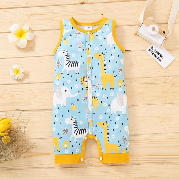 jumpsuits born baby summer rompers infant cute animal sleeveless outfit for 3-12 months boys., Blue
jumpsuits born baby summer rompers infant cute animal sleeveless outfit for 3-12 months boys., Blue