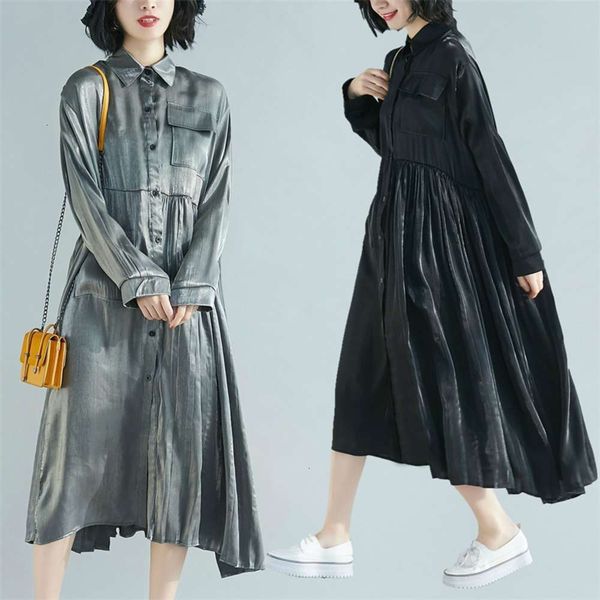 temperament foreign fat mm xinji dress spring and autumn new style medium length loose age reducing large women's pleated shirt skirt h, Black;gray
temperament foreign fat mm xinji dress spring and autumn new style medium length loose age reducing large women's pleated shirt skirt h, Black;gray