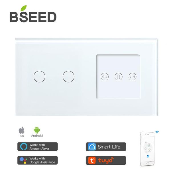 smart home control bseed 2 gang eu standard wifi touch switch with curtain white crystal glass panel blind work tuya app
smart home control bseed 2 gang eu standard wifi touch switch with curtain white crystal glass panel blind work tuya app