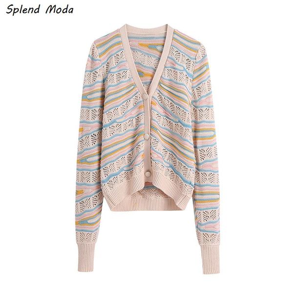 women's knits & tees splend moda 2021 early spring fashion jacquard mesh hollow design long sleeve knit cardigan casual striped for wom, White
women's knits & tees splend moda 2021 early spring fashion jacquard mesh hollow design long sleeve knit cardigan casual striped for wom, White