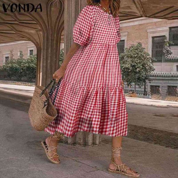 summer autumn short sleeve vintage womens dresses plaid printed sundress loose pleat mid-calf femme party robe, Black;gray
summer autumn short sleeve vintage womens dresses plaid printed sundress loose pleat mid-calf femme party robe, Black;gray