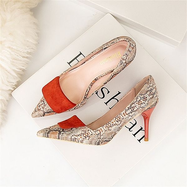 fashionable simple stiletto high-heeled stitching snake pattern women 's shoes was thin womens shoes heels heels, Black
fashionable simple stiletto high-heeled stitching snake pattern women 's shoes was thin womens shoes heels heels, Black