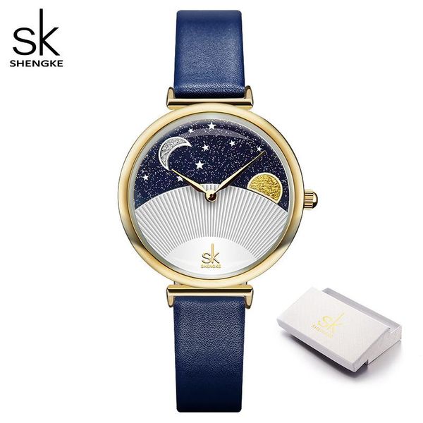 wristwatches shengke 0124 luxury women's watches fashion starry sky dial leather wrist watch waterproof ladies quartz montre feminino, Slivery;brown
wristwatches shengke 0124 luxury women's watches fashion starry sky dial leather wrist watch waterproof ladies quartz montre feminino, Slivery;brown