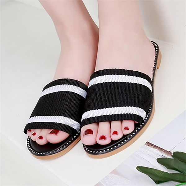 summer women casual slippers breathable mesh striped flat shiny edge outdoor slides beach sandals ladies shoes 210619, Black
summer women casual slippers breathable mesh striped flat shiny edge outdoor slides beach sandals ladies shoes 210619, Black