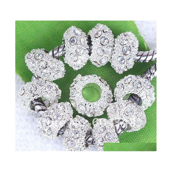11mm clear rhinestone crystal beads, rondelle spacers, metal silver plated crystal big hole european beads f jlleii ffshop2001, Bronze;silver
11mm clear rhinestone crystal beads, rondelle spacers, metal silver plated crystal big hole european beads f jlleii ffshop2001, Bronze;silver