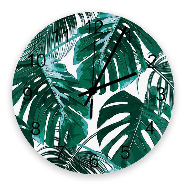wall clocks green tropical jungle plant palm leaves clock wooden modern design digital home living room decoration
wall clocks green tropical jungle plant palm leaves clock wooden modern design digital home living room decoration