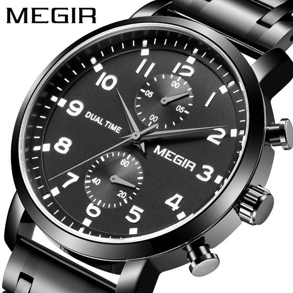 wristwatches megir 2160 luxury men watch business multifunctional waterproof stainless steel chronograph band quartz watches, Slivery;brown
wristwatches megir 2160 luxury men watch business multifunctional waterproof stainless steel chronograph band quartz watches, Slivery;brown