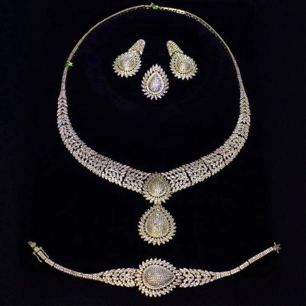 earrings & necklace limited edition luxurious jewelry sets for anniversary party gold necklace+bracelet+earrings+gift ring large saudi jewel, Silver
earrings & necklace limited edition luxurious jewelry sets for anniversary party gold necklace+bracelet+earrings+gift ring large saudi jewel, Silver