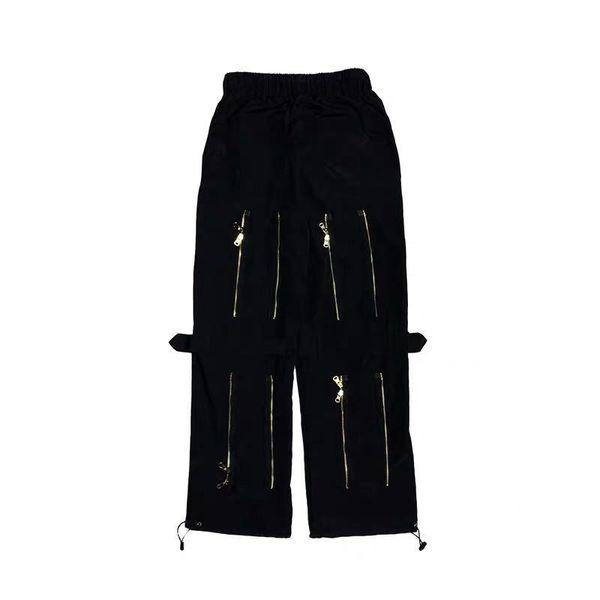 men's pants black gray straight loose cargo zipper decor safari style casual long trousers h5
men's pants black gray straight loose cargo zipper decor safari style casual long trousers h5