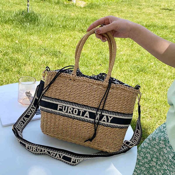 80% store online sales may popular basket woven bag vacation portable straw woven bag single shoulder bucket bag, Black;red
80% store online sales may popular basket woven bag vacation portable straw woven bag single shoulder bucket bag, Black;red