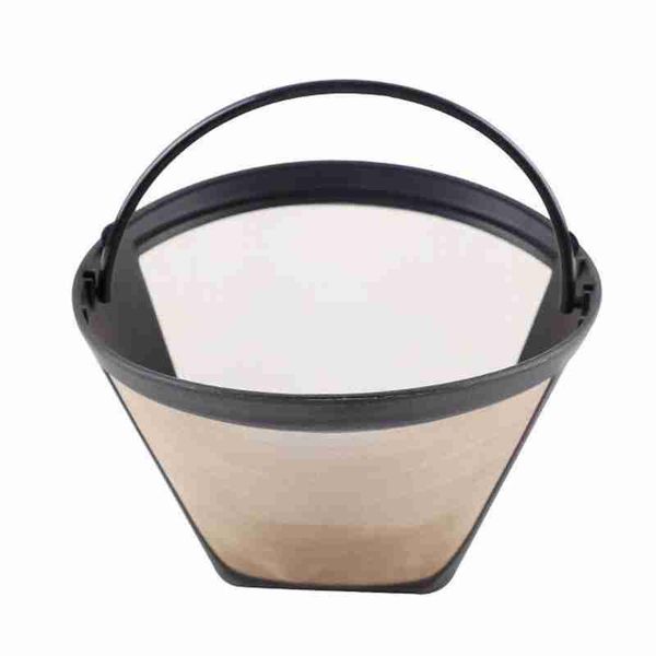 coffee filters 1pc washable handle filter steel reusable cone-style refillable gold mesh cup
coffee filters 1pc washable handle filter steel reusable cone-style refillable gold mesh cup